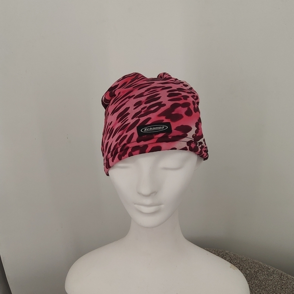SCHAMPA PINK LEOPARD PRINT SKULL CAP